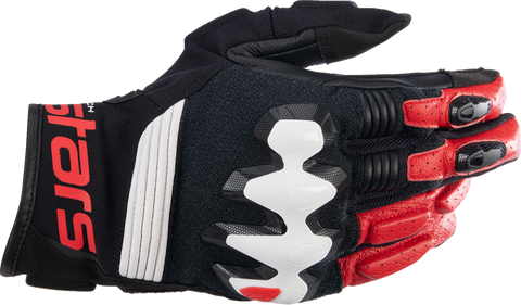 ALPINESTARS Halo Gloves - Black/White/Bright Red - 2XL 3504822-1304-2X