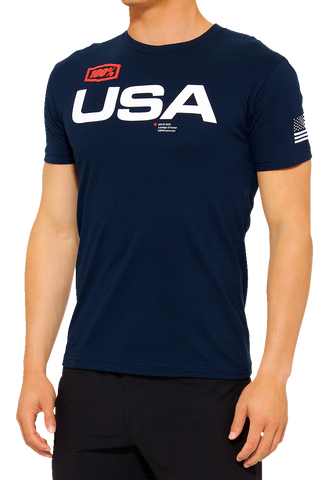 100% MX of Nations T-Shirt - Navy - Small 20000-00164