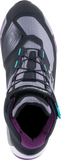 ALPINESTARS Stella CR-X Drystar® Shoes - Black/Gray/Teal/Purple - US 9 261152313709