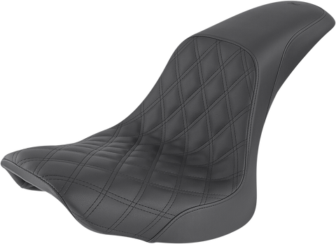 SADDLEMEN Profiler Seat - Front Lattice/Rear Smooth - Black - FLSTC '06-'17 806-23-149