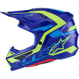 ALPINESTARS SM7 Helmet - Deed - Gloss Blue/Yellow Fluo - XL 8302426-7253-XL