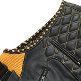 Tactical Emerald Men’s Motorcycle Leather Vest