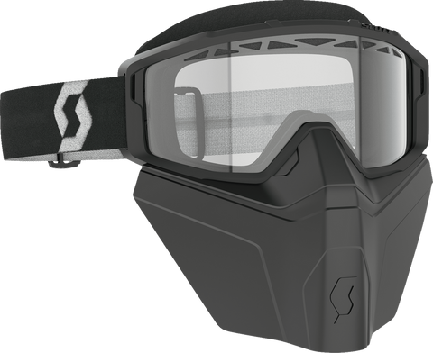 SCOTT Primal Safari Facemask Snow Goggle - Black/White - Clear 278608-1007043