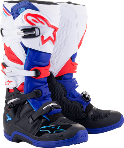 ALPINESTARS Tech 7 Boots - Black/Blue/Red/White - US 10 2012014-1732-10