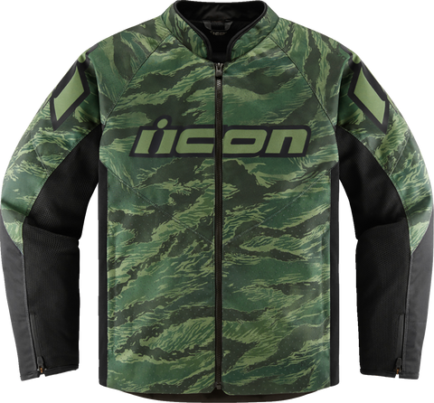 ICON Hooligan CE Tiger's Blood Jacket - Green - 4XL 2820-6158