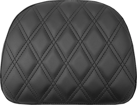 SADDLEMEN Touring Sissy Bar Pad - Black - Lattice Stitch - Indian '14-'22 61143