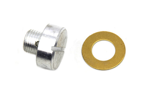 Oil Pump Relief Valve Plug Cadmium - V-Twin Mfg.