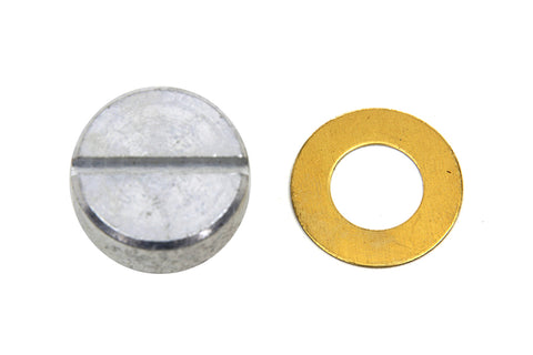 Oil Pump Relief Valve Plug Cadmium - V-Twin Mfg.