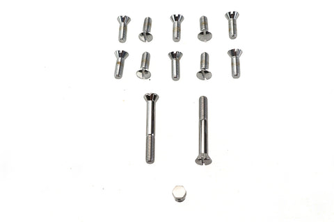 Transmission Top Cover Screw Kit Chrome - V-Twin Mfg.