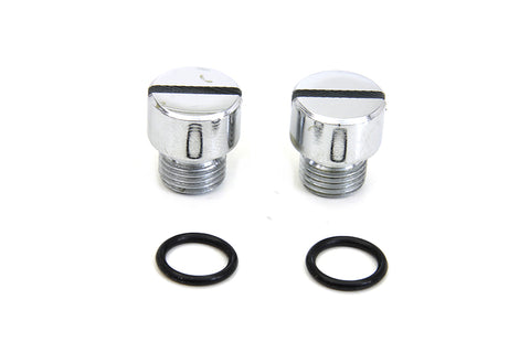 Oil Pump Check and Relief Valve Plug Chrome - V-Twin Mfg.