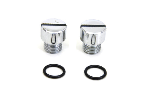 Oil Pump Check and Relief Valve Plug Chrome - V-Twin Mfg.