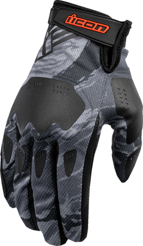 ICON Hooligan™ Tiger's Blood Gloves - Gray - 2XL 3301-4633