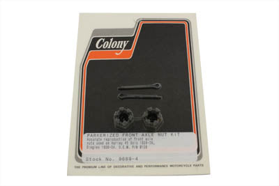 Front Axle Nut Kit Parkerized - V-Twin Mfg.
