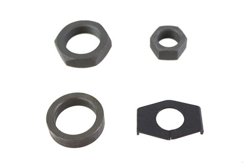 Parkerized Rear Axle Nut and Lock Kit - V-Twin Mfg.