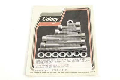 Transmission Shifter Cover Screw Kit Polished - V-Twin Mfg.