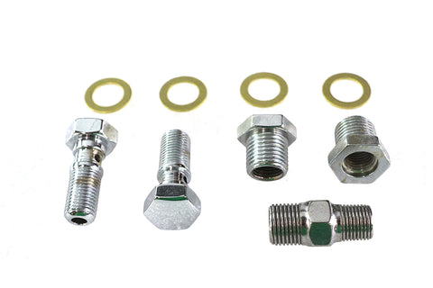 Oil Line Fitting Kit Chrome - V-Twin Mfg.