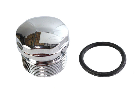 Chrome 39mm Fork Tube Plug Dome Top - V-Twin Mfg.