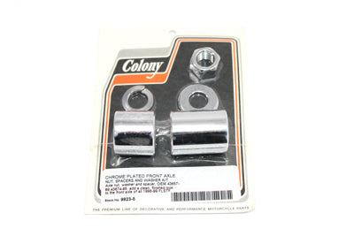 Front Axle Spacer Kit Smooth Style Chrome - V-Twin Mfg.