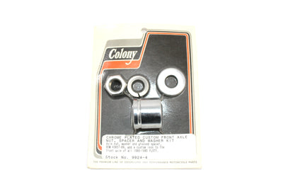 Front Axle Spacer Kit Groove Style Chrome - V-Twin Mfg.