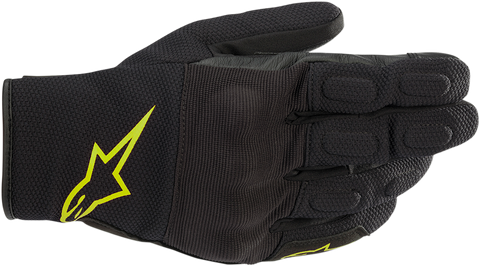 ALPINESTARS S-MAX Drystar® Gloves - Black/Fluo Yellow - Small 3527620-155-S