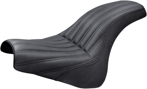 SADDLEMEN Knuckle 2-Up Seat - Ribbed - Black 818-28-047K