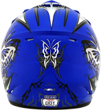 AFX FX-17 Helmet - Butterfly - Matte Blue - Medium 0110-7123
