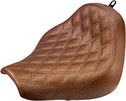 SADDLEMEN Renegade Solo Seat - Lattice Stitched - Brown 818-31-002BLS
