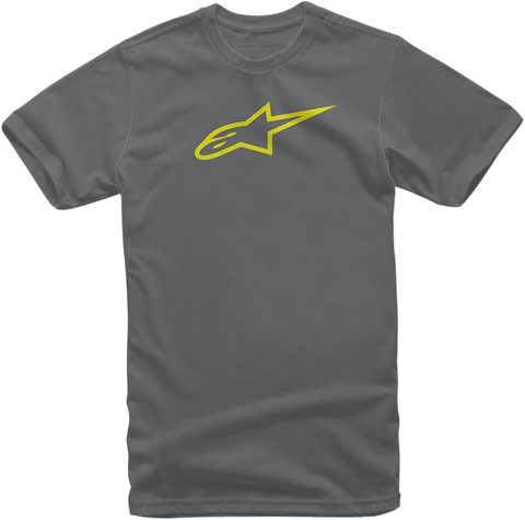 ALPINESTARS Ageless T-Shirt - Charcoal/Hi-Vis Yellow - Medium 1032720301855M