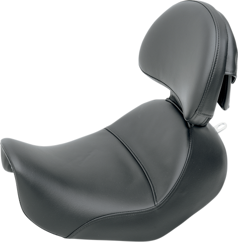 SADDLEMEN Heels Down Solo Seat - With Backrest - Plain - Black - XL 807-03-0041