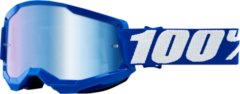 100% Strata 2 Goggles - Blue - Blue Mirror 50028-00002