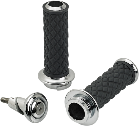 BILTWELL Grips - Alumicore - TBW - Chrome 6605-105-01