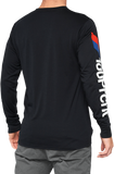 100% Aster Tech T-Shirt - Long-Sleeve - Black - Medium 35029-001-11