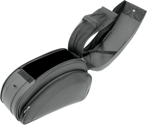 SADDLEMEN Deluxe Throwover Saddlebag - Black EX000522