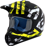 AFX FX-17Y Helmet - Attack - Matte Black/Hi-Vis Yellow - Large 0111-1416