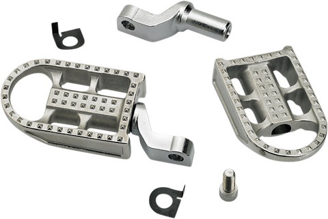 BILTWELL Mushman Footpegs - Step - Raw Polished 7002-302-02