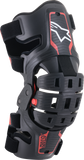 ALPINESTARS Youth Bionic 5S Knee Braces - Black/Red 6540520-13