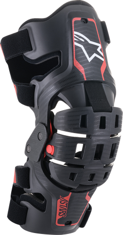 ALPINESTARS Youth Bionic 5S Knee Braces - Black/Red 6540520-13
