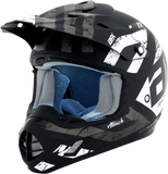AFX FX-17 Helmet - Attack - Matte Black/Silver - 4XL 0110-7638