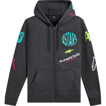 ALPINESTARS Variegate Zip Hoodie - Gunmetal - XL 1215-53200-190-XL