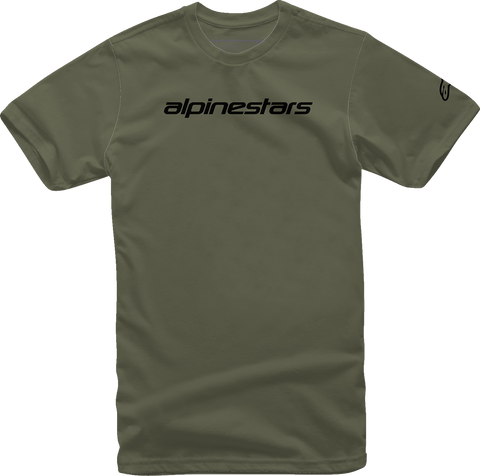 ALPINESTARS Linear Wordmark T-Shirt - Military/Black - Large 1212720206910L