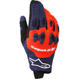 ALPINESTARS Pro-Dura Gloves - Navy/Hot Orange/White - Small 3560425-7162-S