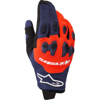 ALPINESTARS Pro-Dura Gloves - Navy/Hot Orange/White - Medium 3560425-7162-M