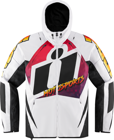 ICON Airform Quarterflash Jacket - White/Black/Red - 2XL 2820-5960