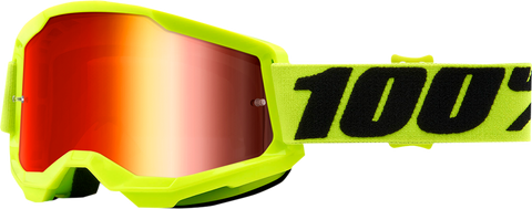 100% Strata 2 Goggles - Yellow - Red Mirror 50028-00003