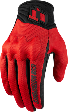 ICON Anthem 2 CE™ Gloves - Red - Medium 3301-3684