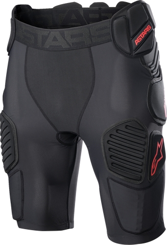 ALPINESTARS Bionic Pro Protection Shorts - Black/Red - Large 6507523-13-L