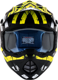 AFX FX-17Y Helmet - Attack - Matte Black/Hi-Vis Yellow - Large 0111-1416