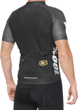 100% Exceeda Jersey - Short-Sleeve - Black/Charcoal - Medium 40051-00001