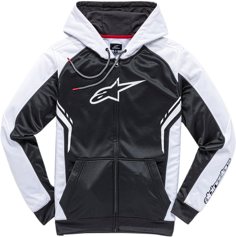 IN STOCK ALPINESTARS Strike Zip Hoodie - Black/White - XL 1019-531021020XL