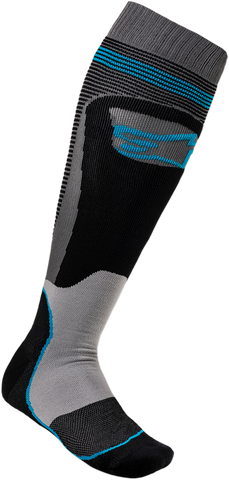 ALPINESTARS MX Plus 1 Socks - Black/Cyan - Small/Medium 4701820-1079-SM